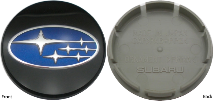 C69621U02 Subaru BRZ, Impreza OEM Black Center Cap #28821CA010