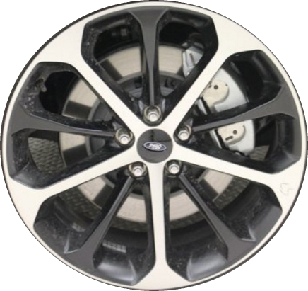 Ford Taurus 2013-2016 black machined 20x8 aluminum wheels or rims. Hollander part number ALY3969A45, OEM part number EG1Z1007A.