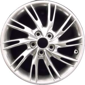 Toyota Camry 2011-2014 powder coat hyper silver 17x7 aluminum wheels or rims. Hollander part number ALY170066/98419A78, OEM part number PT758-03110.