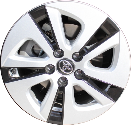 Toyota Prius 15/" Hubcaps Replica 2016-2018 Prius Wheel Covers Silver//Black