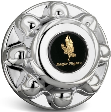 Set of 4, JCQTHH Universal 8 Lug Trailer Axle Hub Covers/Center Caps