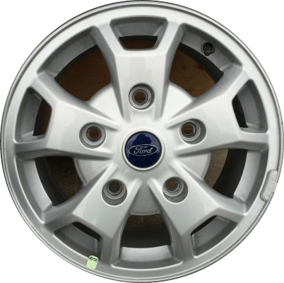 Ford Transit 150 2015-2016, Transit 250 2015-2016, Transit 350 SRW 2015-2016 powder coat silver 16x6.5 aluminum wheels or rims. Hollander part number 3987, OEM part number CK4Z1007E.