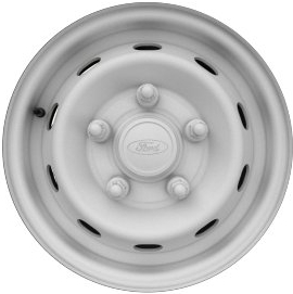 Ford E-Transit 2022-2024, Transit 150-2015-2024, Transit 250-2015-2024, Transit 350 SRW 2015-2024 powder coat white 16x6.5 steel wheels or rims. Hollander part number STL10049U50, OEM part number CK4Z1007D.