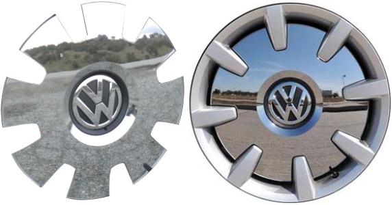 VW BUG Wheel Hub Caps Cap Center Cover 4pcs Black 5 Lugs BEETLE Plastic 5lugs 