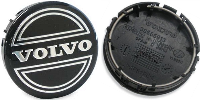 C70303 Volvo V40, V50, V70, XC70, XC90 OEM Black Center Cap #30666913
