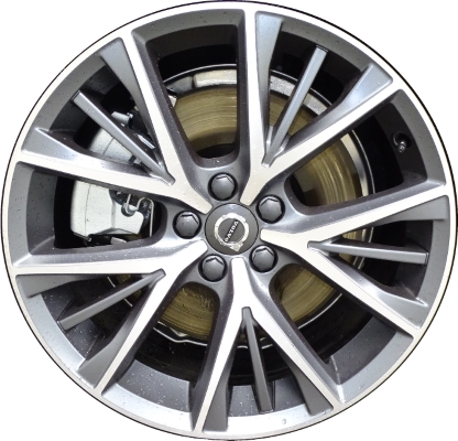 Volvo S90 2017-2021, V90 2017-2020 charcoal machined 19x8.5 aluminum wheels or rims. Hollander part number 70432, OEM part number 314285982, 314349549.