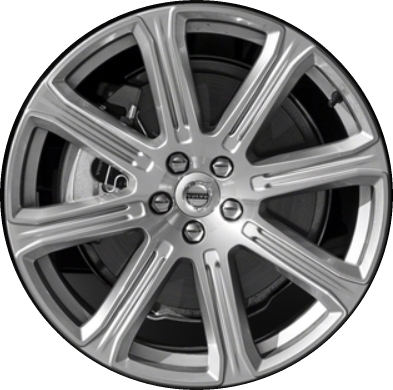 Volvo S90 2017-2020, V90 2017-2020 silver machined 20x8.5 aluminum wheels or rims. Hollander part number 70434, OEM part number 314089004.