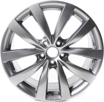 Volkswagen CC 2009-2017 powder coat silver 19x8 aluminum wheels or rims. Hollander part number ALY99807/190003, OEM part number 1K8071499QQ9.