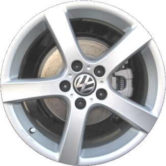 Volkswagen Golf 2008-2009, Golf GTI 2008-2009, Jetta 2008-2014, Jetta GLI 2008-2014, Rabbit 2008-2009 powder coat silver or dark grey 17x7.5 aluminum wheels or rims. Hollander part number 69853U, OEM part number 1K0601025N8Z8, 1K907149V7U.
