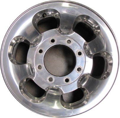 Ford Excursion 2000-2005 polished 16x7 aluminum wheels or rims. Hollander part number ALY3407U80, OEM part number 3C3Z1007EA.