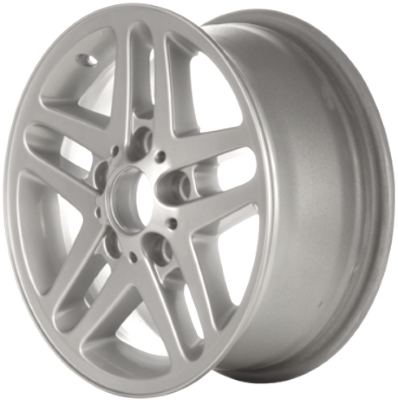 BMW 320i 2001-2005, 323i 1999-2000, 328i 1999 powder coat silver 15x6.5 aluminum wheels or rims. Hollander part number 59286, OEM part number Not Yet Known.