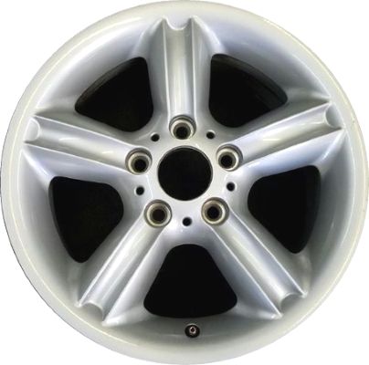 BMW 325i 2004-2006, 330i 2006, Z3 2000-2002 powder coat silver 16x7 aluminum wheels or rims. Hollander part number 59324, OEM part number 36111096138.