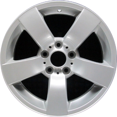 BMW 525i 2004-2007, 528i 2008-2010, 530i 2004-2007, 535i 2008-2010, 545i 2004-2005, 550i 2006-2010 powder coat silver 17x8 aluminum wheels or rims. Hollander part number, OEM part number 36116776778, 36116760615.