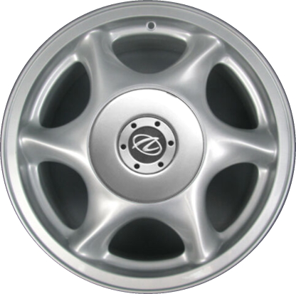 Oldsmobile Aurora 2001-2003 powder coat silver 17x7.5 aluminum wheels or rims. Hollander part number ALY6041, OEM part number Not Yet Known.