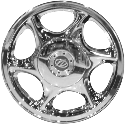 Oldsmobile Aurora 2001-2003, Intrigue 2002 chrome 17x7.5 aluminum wheels or rims. Hollander part number 6042, OEM part number Not Yet Known.