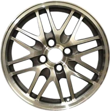 Acura Integra 1997-2001 medium grey machined 15x6 aluminum wheels or rims. Hollander part number ALY71673, OEM part number 42700ST7A31.