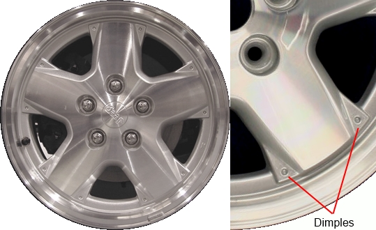 Jeep Liberty 2002-2007 powder coat silver or machined 16x7 aluminum wheels or rims. Hollander part number ALY99075A/9038, OEM part number Not Yet Known.