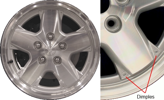 Jeep Liberty 2002-2007 powder coat silver or machined 16x7 aluminum wheels or rims. Hollander part number ALY99075A/9038, OEM part number Not Yet Known.