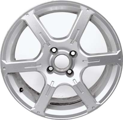 Ford Focus 2004 powder coat silver 17x7 aluminum wheels or rims. Hollander part number ALY3535, OEM part number 4M5Z1007AA.