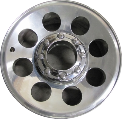 Ford F-250 2005-2007, F-350 SRW 2005-2007 polished 18x8 aluminum wheels or rims. Hollander part number 3600, OEM part number 5C3Z1007LA.