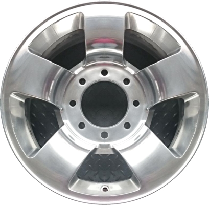 Ford F-250 2004, F-350 SRW 2004 polished 18x8 aluminum wheels or rims. Hollander part number 3612U, OEM part number 4C3Z1007HA, 4C3Z1007GA.