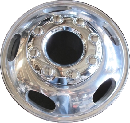 Ford F-350 DRW 2005-2020, F-450 2011-2014 polished 17x6.5 aluminum wheels or rims. Hollander part number 3618, OEM part number 6C3Z1007B, HC3Z1007C.