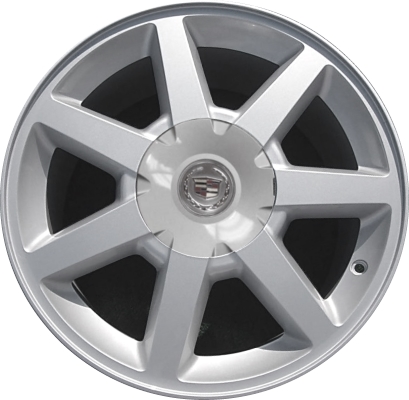 Cadillac CTS 2004-2007, STS 2005-2009 powder coat silver 17x7.5 aluminum wheels or rims. Hollander part number 4578U20/4582, OEM part number 9596522.