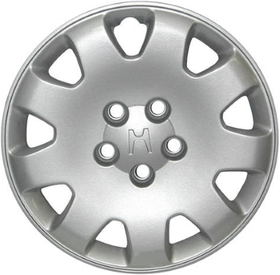 Honda Odyssey 1999-2001, Plastic 9 Spoke, Single Hubcap or Wheel Cover For 16 Inch Steel Wheels. Hollander Part Number H55048.
