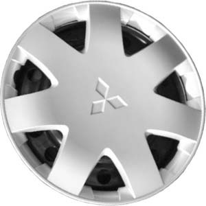 Mitsubishi Galant 2004-2005, Plastic 7 Spoke, Single Hubcap or Wheel Cover For 16 Inch Steel Wheels. Hollander Part Number H57575.