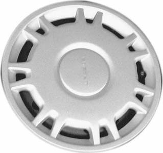 Subaru Legacy 1995-1999, Plastic 14 Spoke, Single Hubcap or Wheel Cover For 14 Inch Steel Wheels. Hollander Part Number H60525.
