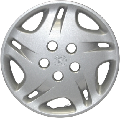Toyota Sienna 2001-2003, Plastic 5 Double Spoke, Single Hubcap or Wheel Cover For 15 Inch Steel Wheels. Hollander Part Number H61112.
