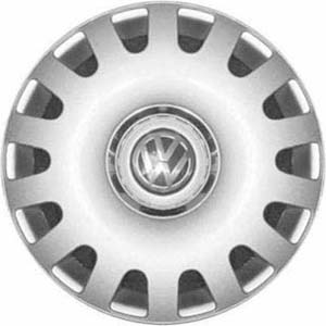 Volkswagen Passat 1998-2002, Plastic 14 Slot, Single Hubcap or Wheel Cover For 16 Inch Steel Wheels. Hollander Part Number H61543.
