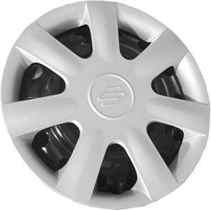 Suzuki Verona 2004-2006, Plastic 7 Spoke, Single Hubcap or Wheel Cover For 15 Inch Steel Wheels. Hollander Part Number H64512.