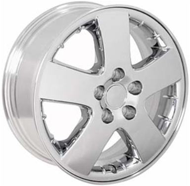 Pontiac Grand Prix 2007-2008, Pontiac Montana 2005 chrome clad 17x6.5 aluminum wheels or rims. Hollander part number 6579U86N/6611, OEM part number 9597205, 89060346.