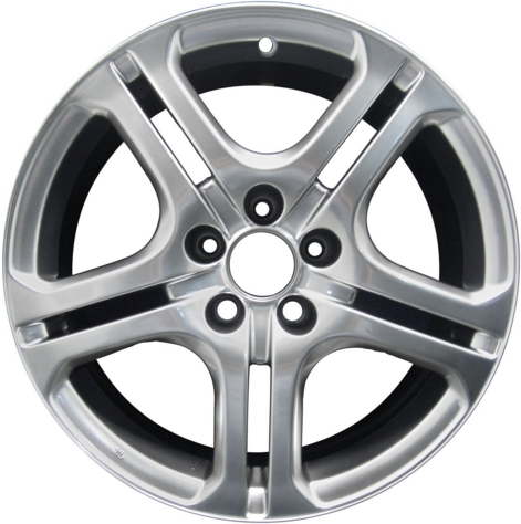 Acura RSX 2005-2006, TSX 2004-2008 powder coat hyper silver 17x7 aluminum wheels or rims. Hollander part number 71739/71848, OEM part number 08W17SEC200C.