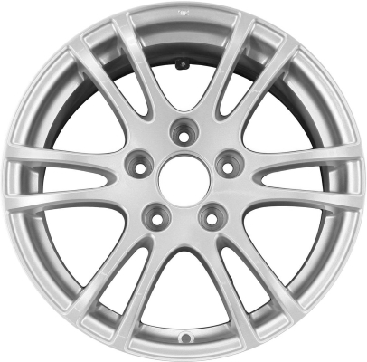 Acura RSX 2005-2006 powder coat silver 16x6.5 aluminum wheels or rims. Hollander part number ALY71740, OEM part number 42700S6MA91.