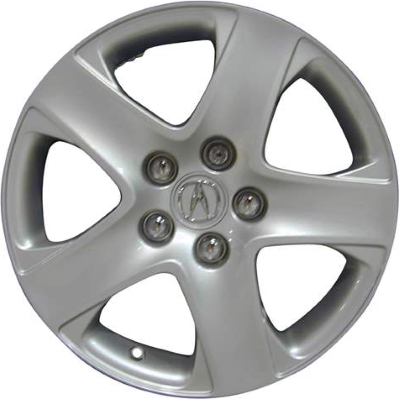 Acura RL 2005-2008 powder coat silver 17x8 aluminum wheels or rims. Hollander part number ALY71743U20, OEM part number 42700SJAA81, 42700SJAA82.