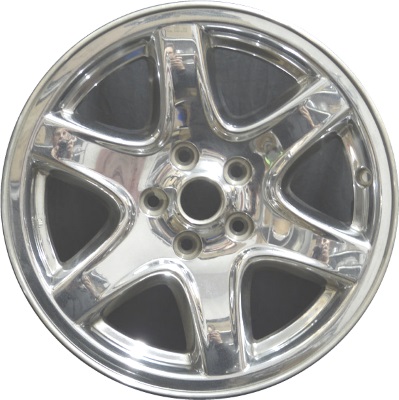 Jeep Liberty 2003-2004 chrome clad 17x7 aluminum wheels or rims. Hollander part number ALY9045A86N, OEM part number 52128674AA.