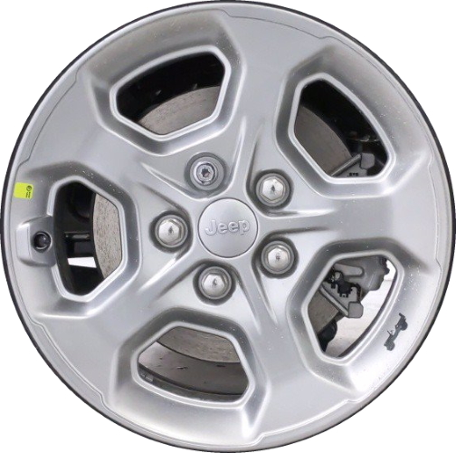 Jeep Gladiator 2021, Wrangler 2021 powder coat silver 17x7.5 aluminum wheels or rims. Hollander part number 9264, OEM part number 4755528AA.