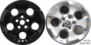 IMP-421BLK Jeep Wrangler Black Wheel Skins (Hubcaps/Wheelcovers) 18 Inch Set